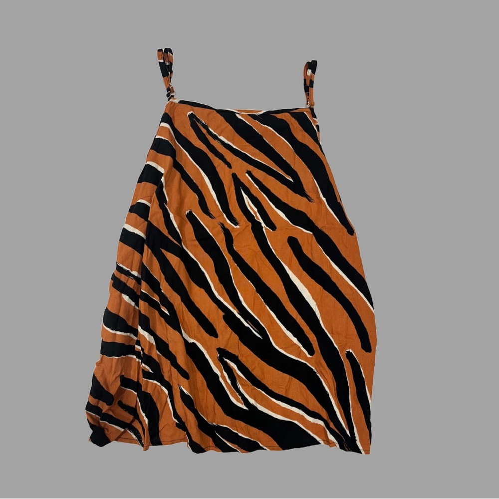 Zebra striped flowy cami blouse